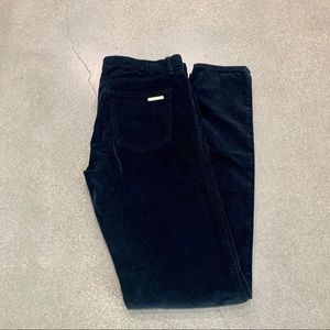 JUICY COUTURE Dark Navy Velvet Ribbed Pants